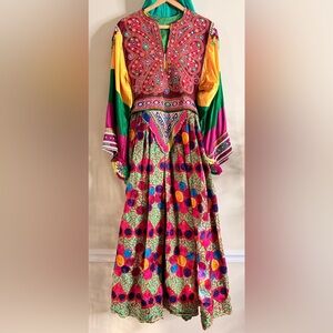 Afghan Kuchi Dress w/ Shawl-underpants. Lovely For wedding or special occasions.